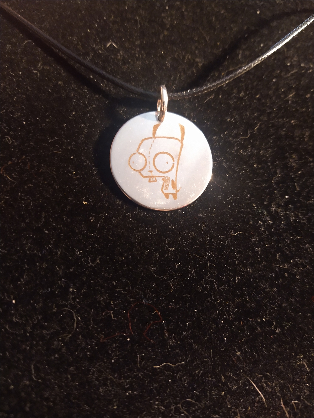 Stainless Steel Gir Pendant Necklace - Invader Zim